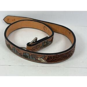 KWH Southwestern Design custom handmade tooled leather belt